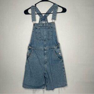 &DENIM BRAND Girls Juniors Size 16 Denim Jeans‎ Short Overalls Bibs Shortalls
